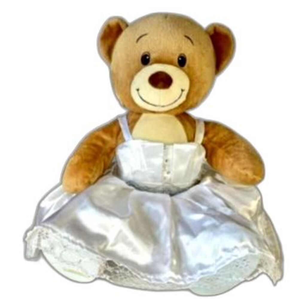 Coqette Romantic Fairy Brown Teddy Wedding Dress Sequin Shoes Build-A-Bear BAB